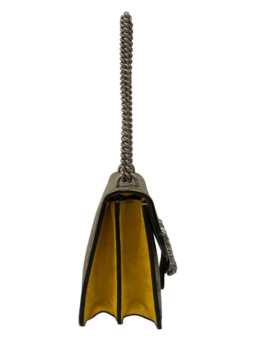 GUCCI Dionysus,GG Plus GG Supreme 400249 Dark Brown Beige Yellow PVC Suede - Picture 4 of 15